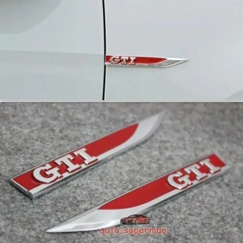 

Metal Side WING FENDER BADGE EMBLEM FOR VW GTi GOLF 7 6 5 MK5 MK6 MK7 V VI VII POLO