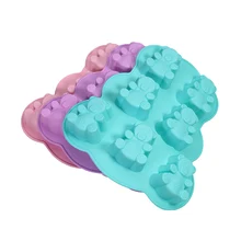 Новые семь медведей формы торта DIY Силиконовое оборудование для выпечки(цвета могут отличаться