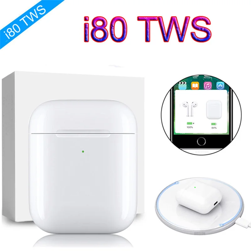 i80 TWS Wireless Earphone Bluetooth V5.0 TWS Wireless Bluetooth Headphone With Power Bank Headset With Microphone