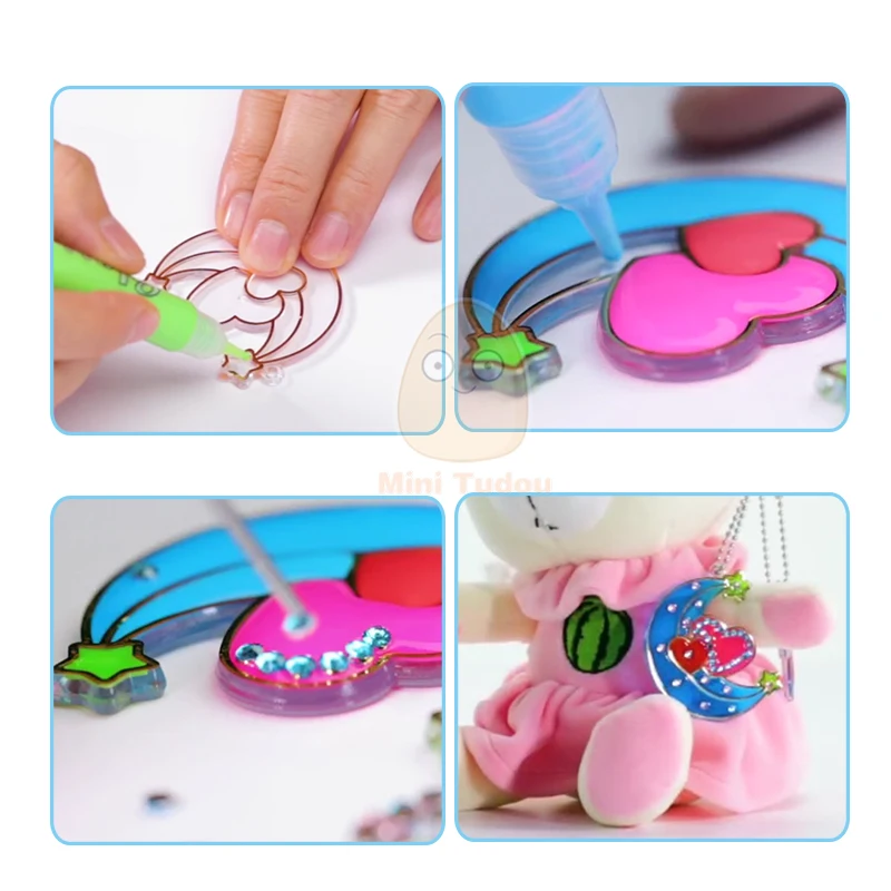 Girls DIY Handmade Painting Pendants Toys Fashion Making Bracelets Kits Kids Jewelry Making Set Educational Toys For Children