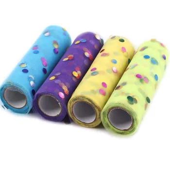 

New Tulle Roll Spool 10Yards 15cm White Organza Roll Glitter Organza Fabric Tutu Skirt Girl Baby Shower Decorations Table Decor