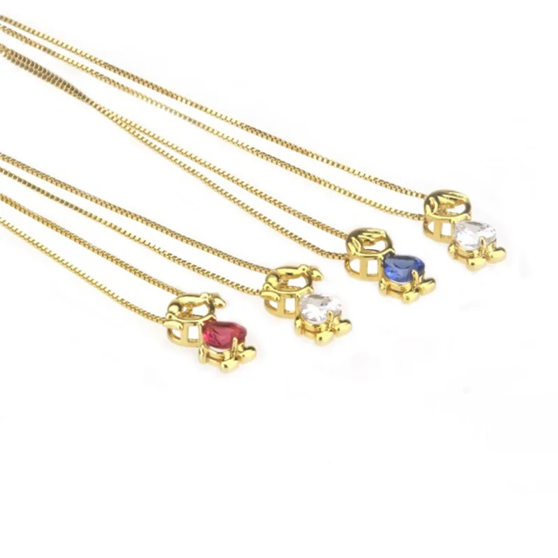 SUNSLL дизайн Золотое ожерелье медное кубическое циркониевое ожерелье для мальчиков и девочек для женщин ожерелье модная Ювелирная подвеска подарок