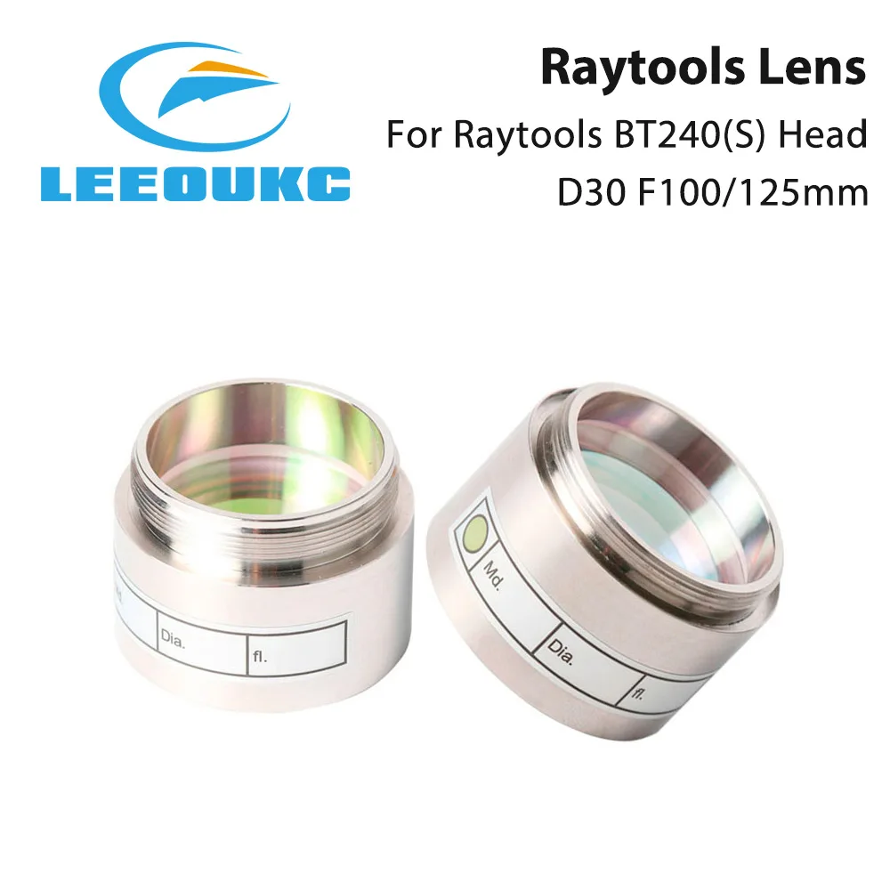 LEEOUKC Raytools Collimator&ampFocus lens D30 F100/125mm for Bodor fiber Laser Cutting Head BT230 BT240 BT240S 0-2KW/4KW | Инструменты