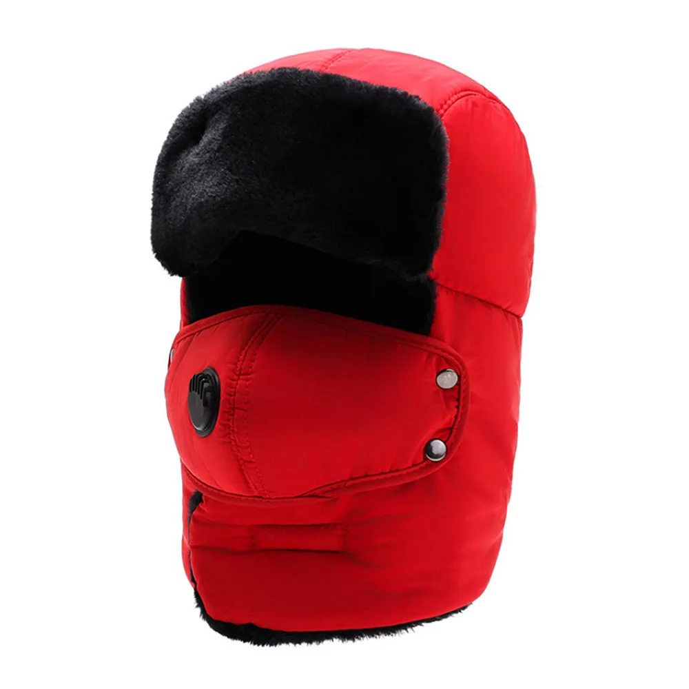 [AETRENDS] Winter Bomber Hats with Ear Flaps, Trooper Trapper Hat, Detachable Face Mask, Ushanka Hunting Ski Cap Z-10057