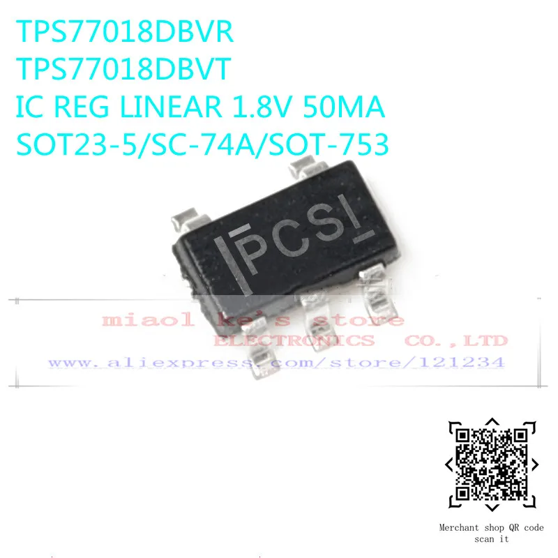 [10 шт.] TPS77015DBVR TPS77018DBVR TPS77025DBVR TPS77028DBVR TPS77030DBVR TPS77033DBVR TPS77050DBVR IC REG LINEAR 50MA SOT23 5|Диоды| |