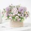 Silk tea roses flowers for scrapbooking wedding vases for home decoration accessories Artificial flowers ornamental flowerpot ► Photo 3/6