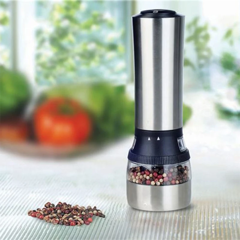

2 IN 1 Electrical Salt And Pepper Mill Premium Salt Shaker Spice Herb Grinder Spice Mill Kitchen Cooking Tools
