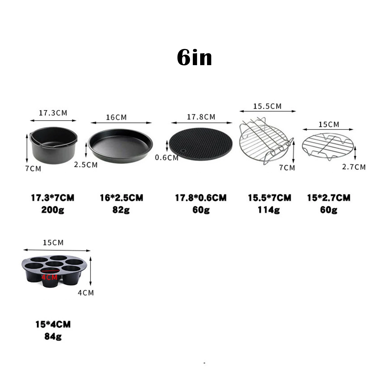 8pcs Air Fryer Accessories Fit Best Hot Fryer Accessories Set Convenience Cooking Tool For Kitchen Party Kitchen Tools & Gadgets