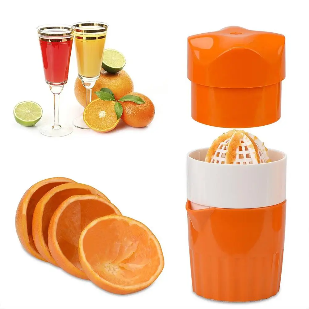 

Kitchen Manual Juicer Fruit Squeezer Rotating Hand with Cup for Family Bar