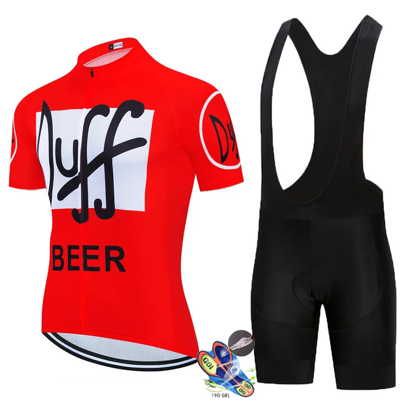 Team 2020 New Duff Men's Cycling Jersey 19D Bike Shorts Set Ropa Ciclismo MTB Bicycle Summer Clothing Breathable and Quick-dry | Спорт и