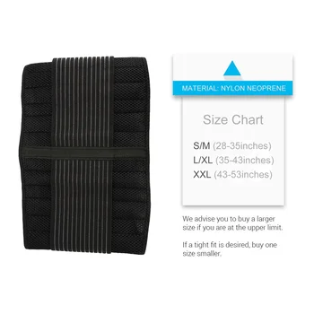 

OUTAD Black Breathable Nylon Neoprene Double-Pull Lumbar Support Belt for Ultimate Protection Freedom Movement