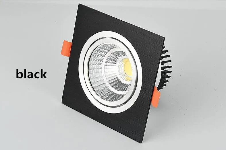 Dimmable встраиваемый COB светодиодный светильник 7 Вт 9 Вт 12 Вт светодиодный точечные потолочные светильники 85-265 в Теплый Холодный белый светодиодный потолочный светильник Внутреннее освещение - Испускаемый цвет: Black Body