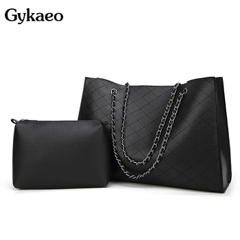

Gykaeo 2020 Winter Large Capacity Plaid Tote Bags Handbags Women Famous Brands Leather Messenger Shoulder Bag Ladies Hand Bags