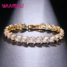 Модный AAA теннисный браслет для женщин и девочек, роскошный микро кристалл, Серебро S925 пробы, браслет на цепочке, браслеты, ювелирное изделие, подарок