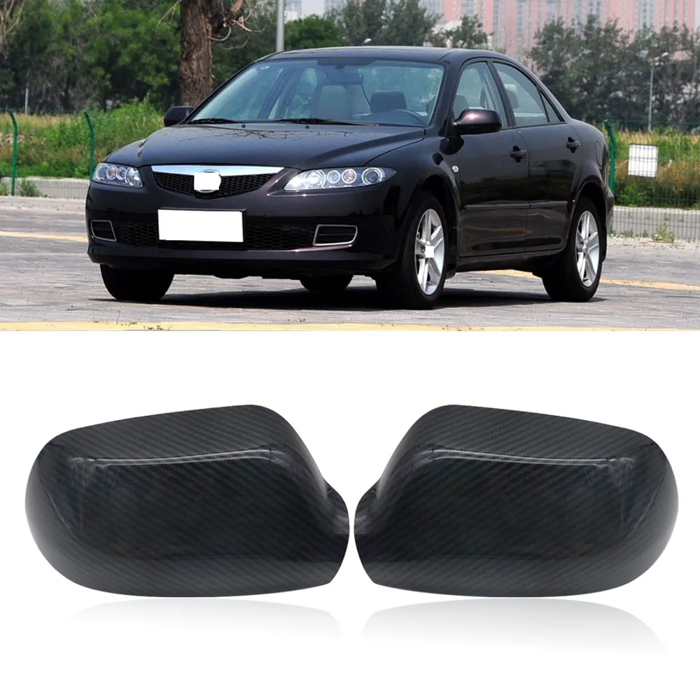 CAPQX для Mazda 6 2003-2012 натуральная карбоновая накладка на зеркало заднего вида для автомобиля декоративная раковина