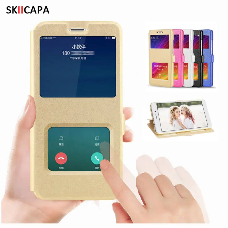Чехол для Redmi Note 8 Pro с окошком просмотра откидной кожаный чехол Xiaomi 7A 7 6 5 4X S2 Mi 9T Max 3