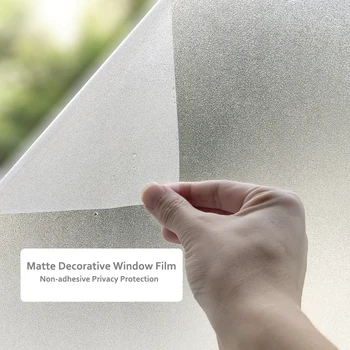 

45/60/90*200 Cm Frosted Privacy Window Film PVC Static Cling Window Glass Tinting matte Heat Insulation Foil for Bedroom Office