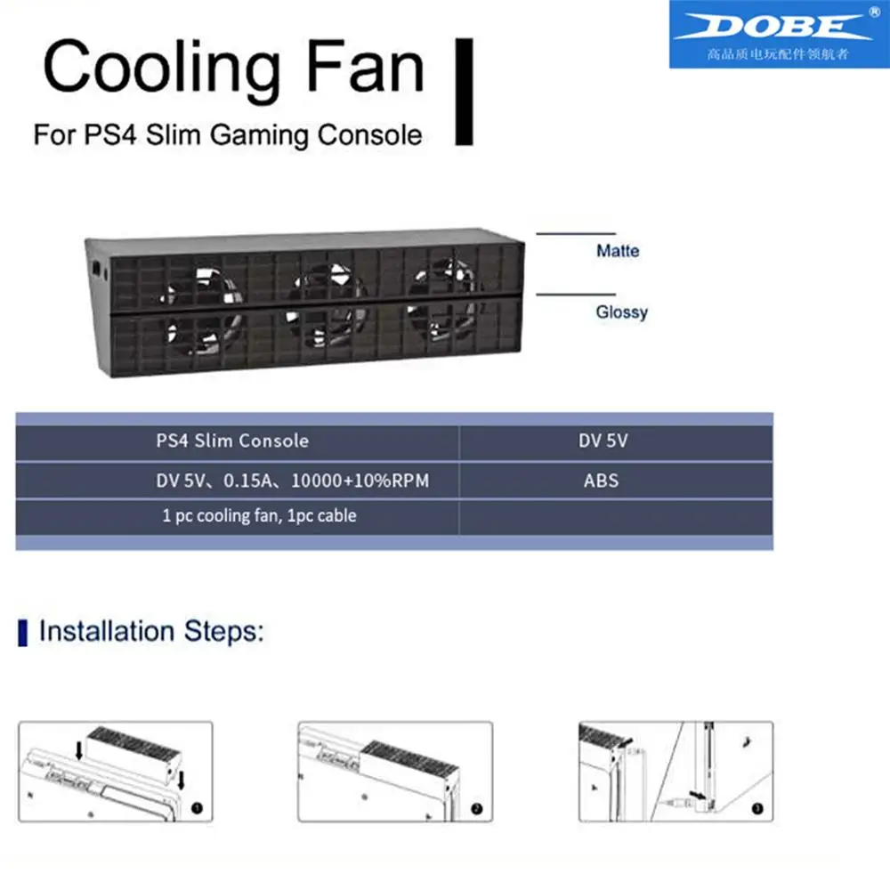 Cooling Fan For Sony PS4 Pro Slim Playstation PS 4 DC 5V Game Console USB Kit Controller Support Control Fan