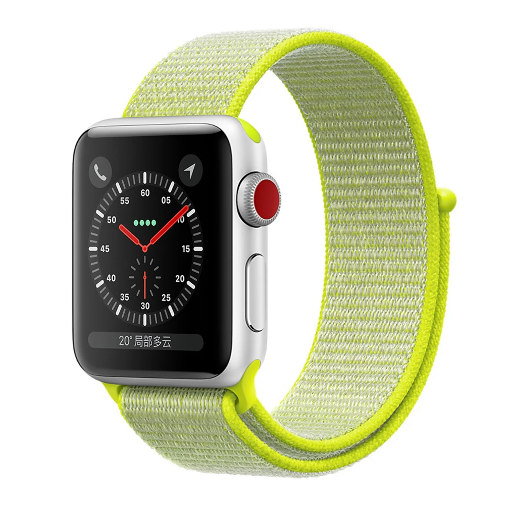 Нейлоновый ремешок для Apple Watch band series 5 iwatch 44 мм ремешок 38 мм 44 мм 40 мм iwatch sreies 4 3 2 pulseira браслет ремешок для часов - Цвет ремешка: Flash Light