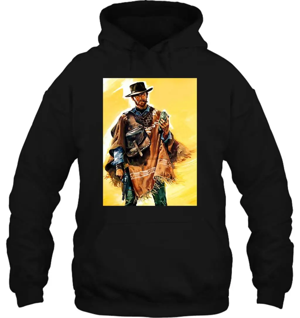 Мужская толстовка Clint Eastwood wild west с белым принтом в западном стиле, ковбойская женская уличная одежда