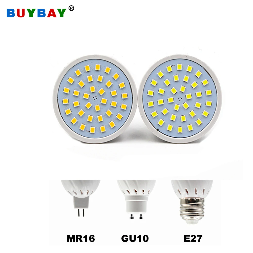

E27 GU10 LED Bulb Lamp 220V SMD 2835 MR16 Spotlight 48 60 80LEDs Warm White Cold White Lights for Home Decoration LED Spot Light