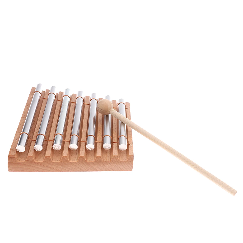 7 Sound Classic Xylophone with Hammer Wooden Instruments Toys Rhythm Musical Instrument Toy