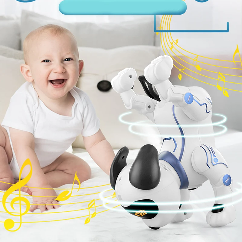 K16A Electronic Pets RC Animal Programable Robot Dog Voice Remote Control Toy Puppy Music Song for Kids Birthday Gift