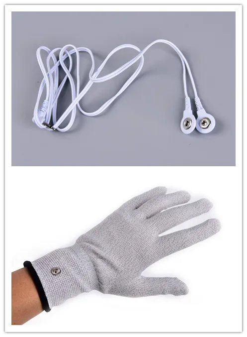 

Electrode Gloves Electrical Shock Fiber Therapy Massage, Electro Shock Gloves Electricity Conductive Gloves Accessories Hot
