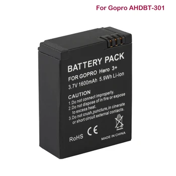 

3.7V 1600mAh AHDBT-301 Battery For Gopro Hero3 Hero3+ Digital Camera For Go pro AHDBT-302/AHDBT-201 batteries Accessories
