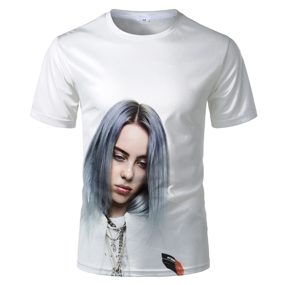 Billie Eilish Breathable Mesh Cloth O-neck 3d Hd Digital Printing T-shirt Billie Eilish Women And Men Casual T Shirt Billie Eilish Breathable Mesh Cloth O-neck 3d Hd Digital Printing T-shirt Billie Eilish Women And Men Casual T Shirt