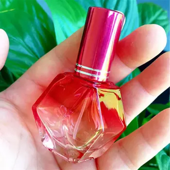 

New 12ML Cosmetic Red Glass Perfume Bottle Diamond Shape Spray Atomizer Container Glass Comestics Portable Travel Perfume Bottle