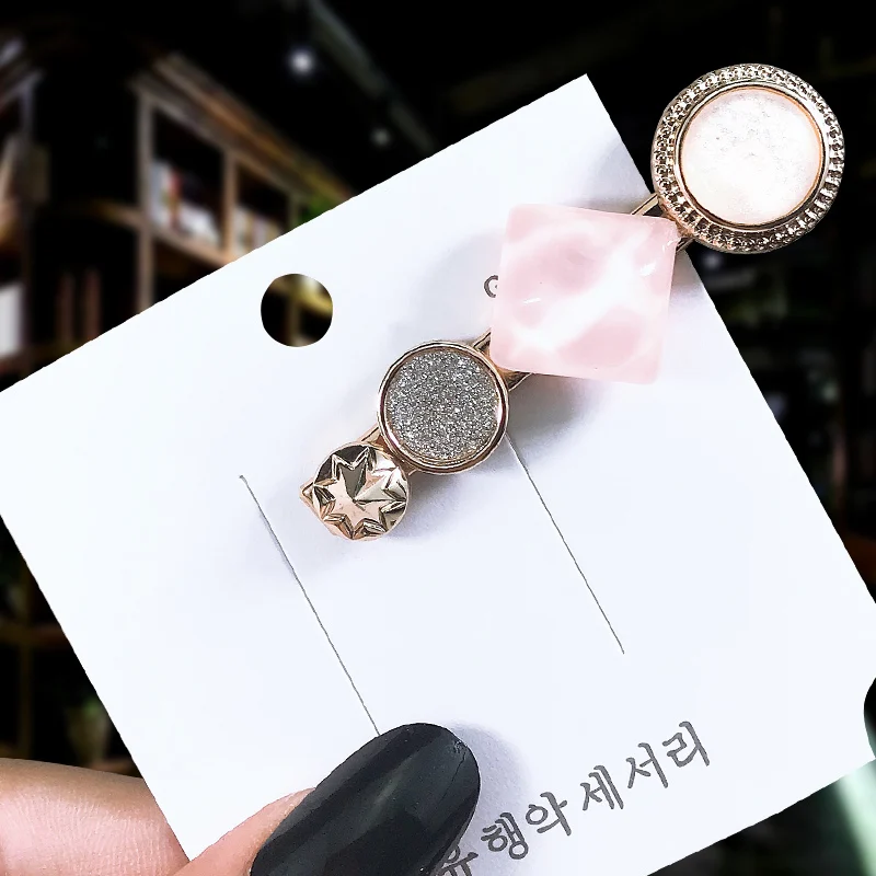Fashion Women Acetate Hairpins Hair Ornament Macarons Hair Clip Headwear Female Hair Accessories Styling Headband - Цвет: JUM7