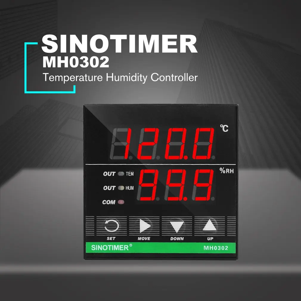 SINOTIMER, цифровой микрокомпьютер, регулятор температуры и влажности, тепло, холодный переключатель, розетка, терморегулятор, термостат, гигростат