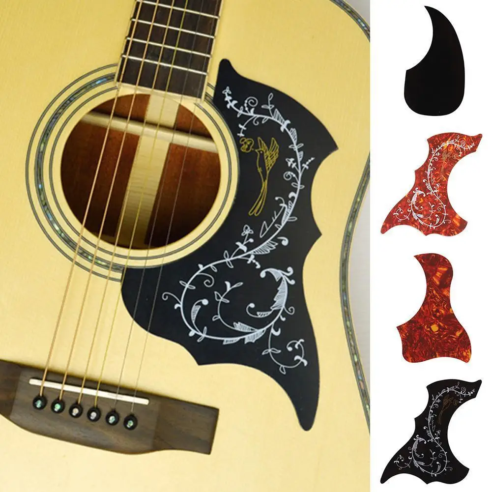 38/41 "Self adhesive Professional Folk Acoustic Guitar Pickguard 버드 모양의
