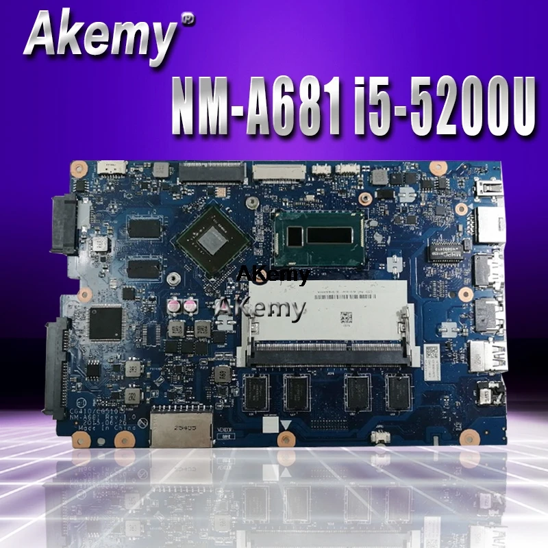 

100-15IBD mainboard For lenovo 100-14IBD motherboard CG410/CG510 NM-A681 DDR3L i5-5200U 2G RAM GT920 Test 100% original