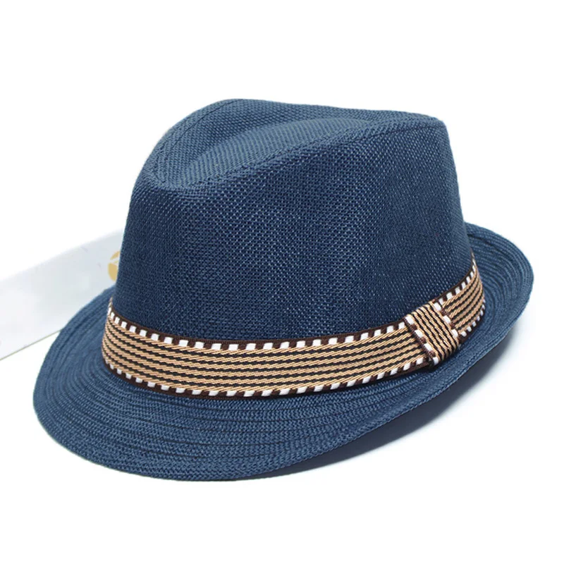 Autumn and winter new retro men's hat Fedoras top jazz plaid hat adult bowler hat classic version headdress hat fedora cap 4