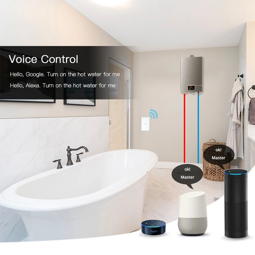 Caldeira, Wi-Fi, Zigbee, Tuya App, Controle Remoto,