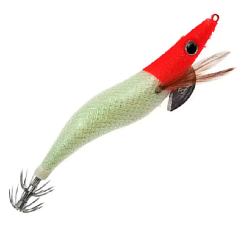 8Pcs Fishing Lure Rattle Squid Jig Squid Hook Lead Sinker 2.5# 3.0# 3.5# with Ball Octopus Cuttlefish Shrimp Hard Bait