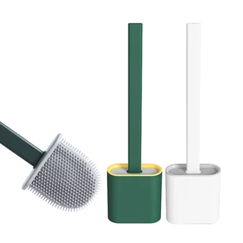 

Silicone Handle Bathroom Toilet Cleaning Brush Holder Toilet Brush Scrubber Bathroom Cleaing Tool Accessories 2020 new