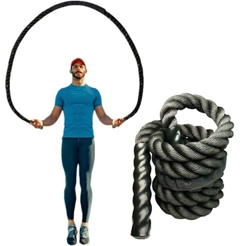 

Heavy Weight Jump Rope Fitness Crossfit Weighted Battle Skipping Ropes Power MMA Training Improve Strength Muscle for Sturdy man