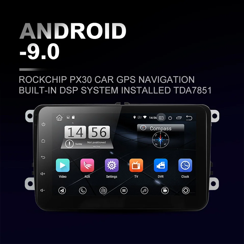 Uniway " 2 din автомобильный DVD gps Радио стерео плеер для Volkswagen VW golf 6 passat b6 B7 Touran polo Tiguan skoda octavia автомобильный dvd