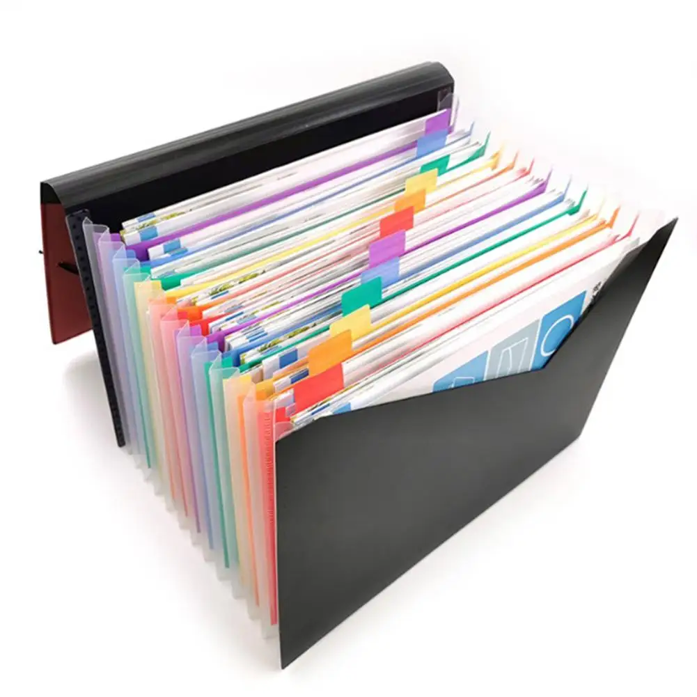 JunShop Fabric Expanding File-Folder,13 Pockets The Hand-Held Folder Package,A4 Document Data Storage Folder Style 3