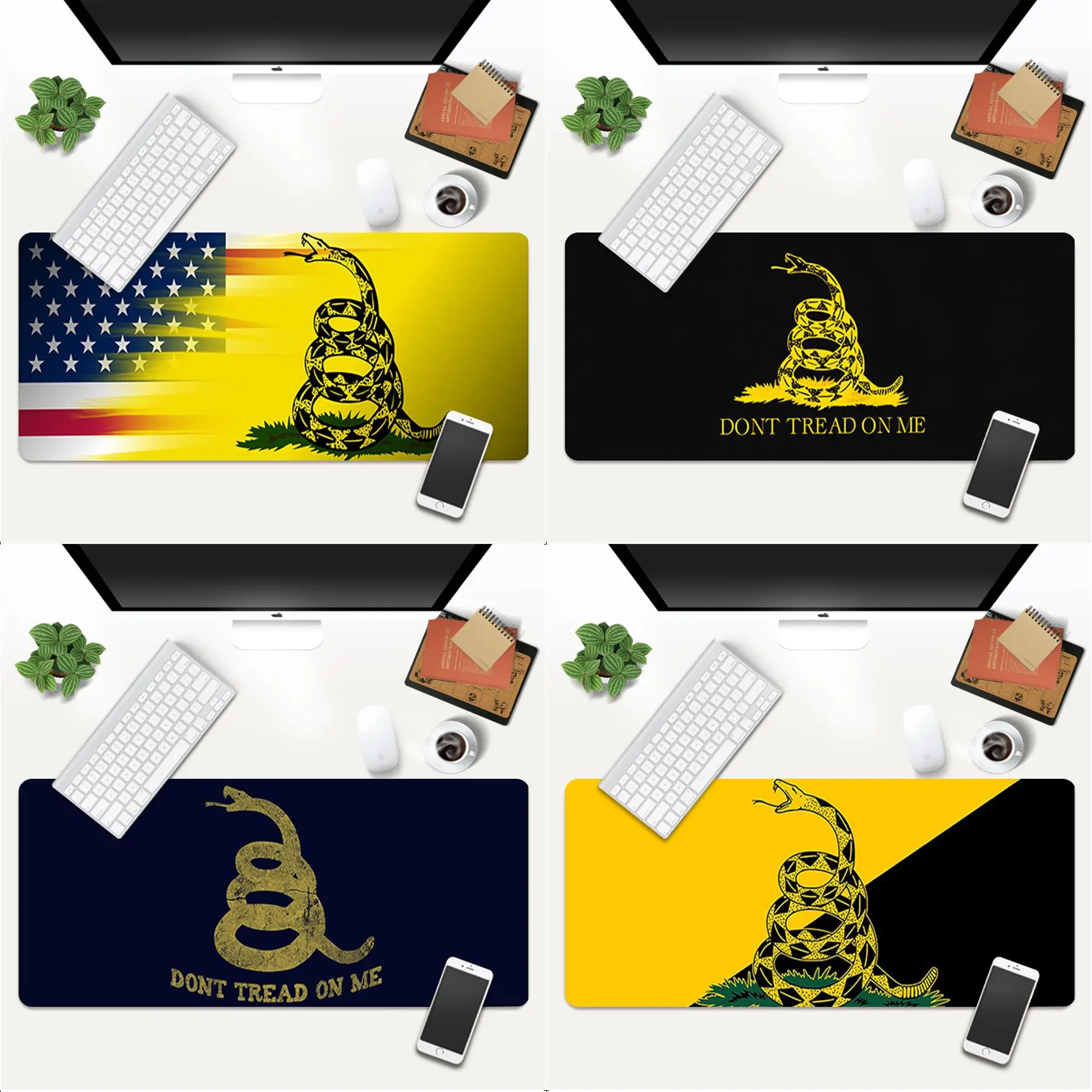 

Top Quality Gadsden Flag Anti-Slip Durable Rubber Computermats Gaming Mouse Pad Large Deak Mat 700x300mm for overwatch/cs go