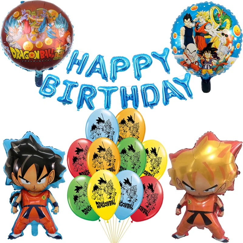 1 компл. Мультфильм WUKONG воздушный шар Dragon Ball Globos С Днем Рождения украшения аниме игрушки супер герой воздушный шар мальчик детские игрушки