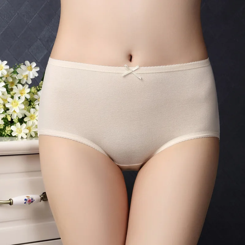 Skin Женские трусы из лайкры и хлопка, трусы-боксеры, летние кружевные бриджи со средней посадкой размера плюс, нижнее белье - Цвет: Skin
