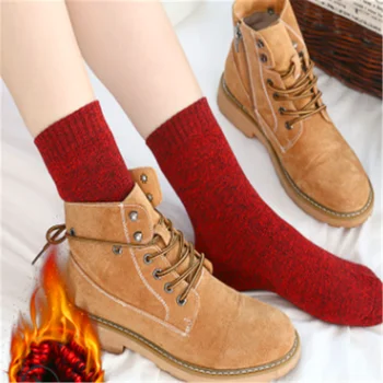

Women's thickened terry socks, autumn and winter pure cotton warm middle tube winter Japanese Plush sock LA470