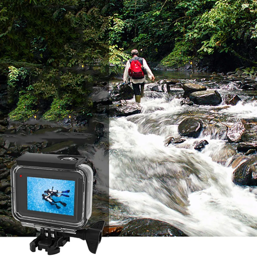 60 м Корпус для GoPro HERO 8 черный жесткий защитный чехол для Go Pro Hero8 аксессуары для спортивной камеры
