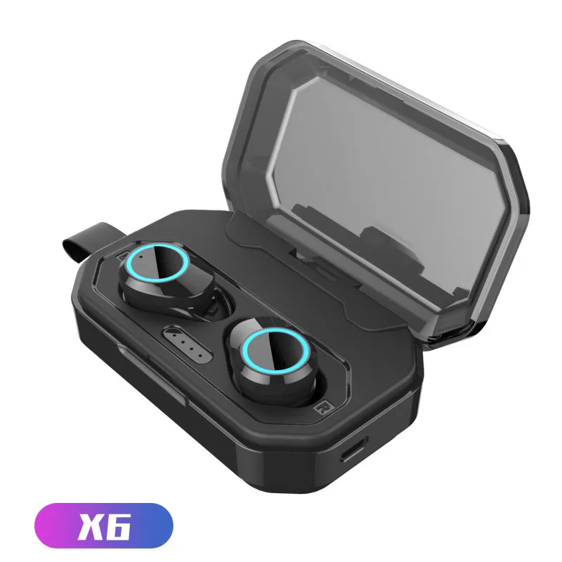Bluetooth 5,0 мини G02 беспроводные наушники TWS наушники Handsfree Наушники зарядка Авто сопряжение коробка для водонепроницаемого спортивного телефона - Цвет: X6