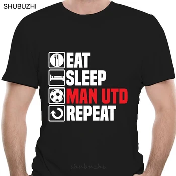 

Men Designer Clothes O-Neck Style Tops Tees Eat Sleep Man Utd T Shirt Footbalerl Manchester Fathers Day Birthday United Gift