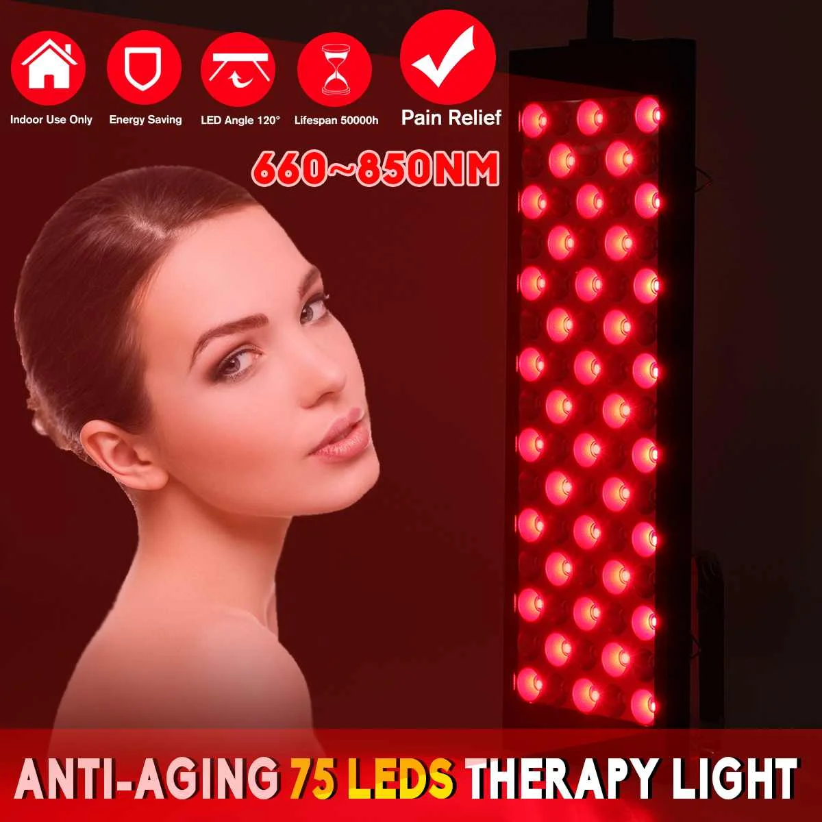 Anti Aging 40W Red Led Light Therapy Deeps 660nm and Near Infrared 850nm Lamp for Full Body Skin Pain Relie | Лампы и освещение